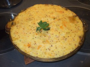 Запеканка с картофельно-тыквенным пюре