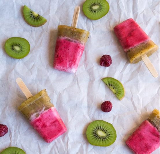Raspberry-Coconut-Kiwi-Popsicles