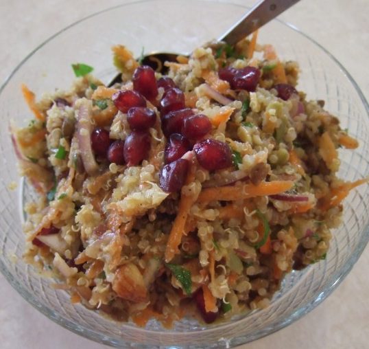 Spiced Moroccan quinoa tabouleh